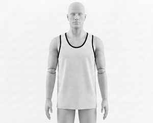 Men's White <b>Mesh</b> Tank Top Round Neck Sleeveless Breathable Regular Fit All Seasons 100% Polyester Solid Color Basketball Apparel - Product Image 1