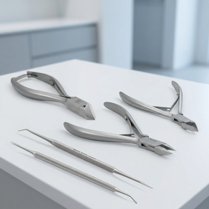 Kit de Herramientas Profesionales de Podología de Alta Demanda, Juego de 5 Piezas, Alicates para Uñas de los Pies de Acero Inoxidable Curvo, Afilado, Duradero, con Apertura de Mandíbula Ancha - Product Image 2