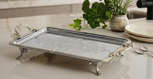 Hot Sale Aluminum Metal Serving Tray-Handmade Eco-Friendly for Wedding & Diwali Gift Factory Wholesale High Quality Metal Tray - Product Image 4