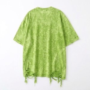Camiseta de hombre al por mayor con lavado ácido, corte holgado y oversize, de tela de algodón duradera, estilo moderno vintage streetwear, top de moda OEM - Product Image 3