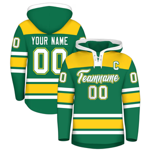 Sweat-shirts à capuche sportifs 3D personnalisés avec motif graffiti, nom et logo d'équipe, vert néon et blanc, pour adultes et jeunes - Product Image 3
