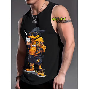 Camiseta sin mangas para hombre, ligera, transpirable, deportiva, para gimnasio, entrenamiento, verano, venta al por mayor - Product Image 1