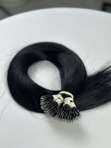 Extensiones de Cabello Liso con Punta I-Tip, Negro Natural, Doble Trama, Cabello Humano Virgen Vietnamita, Adhesión de Queratina Pre-Adherida, Venta al por Mayor - Product Image 4