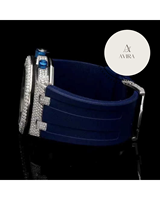 Montre de luxe la plus vendue en acier inoxydable avec mouvement à quartz, cadran en verre, diamants et moissanite, résistance à l'eau 10m, date automatique