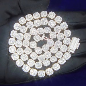 Collection de bijoux de luxe en argent 925 plaqué or rose avec moissanite VVS, collier hip-hop tendance, cadeau idéal pour mariage et fiançailles - Grande Vente - Product Image 5
