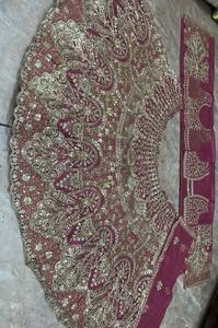 现成的印度设计师Lehenga配Dupatta，乔其纱配亮片刺绣工作派对穿宝莱坞女装 - Product Image 5