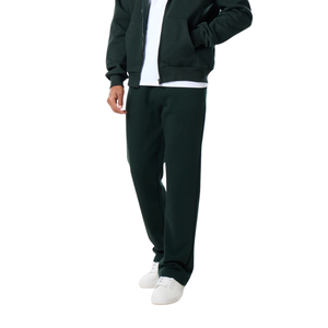 Men Full Zip Hooded Tracksuit With Straight Leg <b>Trousers</b> Relaxed Fit Side Pockets Casual Wholesale Custom Two Piece Clothing Set - Product Image 6