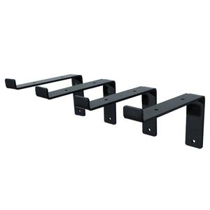 Set di 4 Mensole Galleggianti in Metallo Rustico Industriale da 18,4 cm, Robuste e Fai-da-Te, con Supporto a Bordo per Montaggio a Parete - Product Image 5