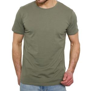 Qualité supérieure 100% coton mélangé couleur unie épaule tombante manches courtes T-Shirts hommes décontracté Logo personnalisé Style BD fournisseur - Product Image 4