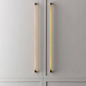 High-End Brass Furniture Pull for Kitchen and Bathroom Cabinets Minimalist Solid Brass Door Pull Handle Custom Hardware Factory - Product Image 6