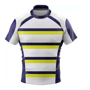 ชุดยูนิฟอร์มรักบี้คุณภาพสูง ระบายอากาศได้ดี สำหรับผู้ชายและผู้ใหญ่ทุกเพศ พร้อมเสื้อทีมแบบซับลิเมชั่นสั่งทำพิเศษ และกางเกงขาสั้นสไตล์ชุดกีฬา - Product Image 1