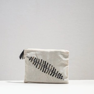 Sac utilitaire en toile de coton moderne, pochette de rangement réutilisable avec fermeture éclair - Product Image 2