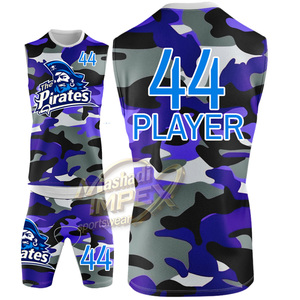 Uniformes de fútbol americano 7V7 con nombre y números de equipo personalizados, impermeables, impresos, sudadera con capucha de compresión 7on7, ropa deportiva para equipos de atletismo. - Product Image 6
