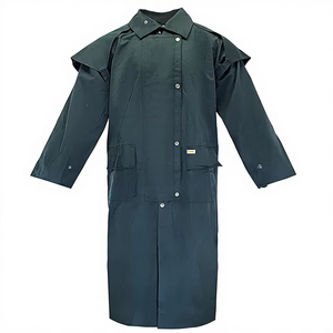Manteaux d'équitation longs en toile cirée australienne imperméables avec logo personnalisé pour hommes – Vente en gros - Product Image 1