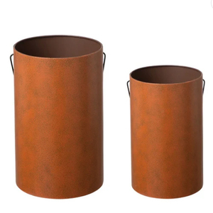 Set of 2 Halloween Metal Jack-O-<b>Lantern</b> Bucket Candle Holder Halloween Decoration Candle <b>Lanterns</b> - Product Image 3