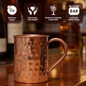 Stylish Copper Mule <b>Mug</b> Perfect for Moscow Mule Cold Coffee and Refreshing Drinks from Indian Manufacturer and Supplier - Product Image 3