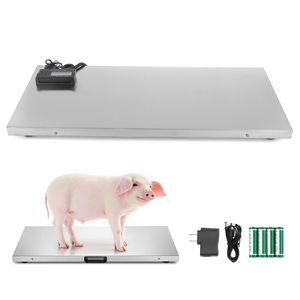 Báscula Veterinaria Digital de Acero Inoxidable de 1100 Libras para Ganado/Mascotas, Resolución de 0.2 Libras, Plataforma Grande, Báscula Electrónica para Envíos Postales - Product Image 1