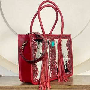 Sac fourre-tout de luxe en cuir véritable fait main de haute qualité pour femme, grande capacité, sacs de marque en cuir de vachette, sac à bandoulière avec franges - Product Image 4