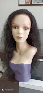 HAIR FASHION INDIA Indian Human Hair Lace Front Wigs Glueless Silk Base Transparent Lace 100% Density <b>Medium</b> Length - Product Image 3