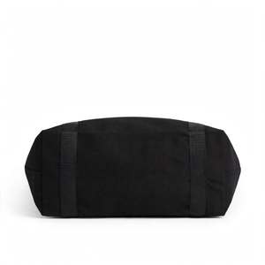 Sac fourre-tout en toile noir uni, style minimaliste, sac de shopping toutes saisons - Product Image 4