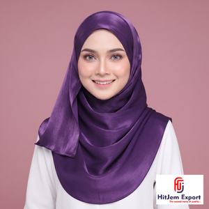 Pañuelo de Seda HitJem para Exportación, Cuadrado, Estilo Zimmy Choo, Hijab, Color Sólido, para Uso Formal, Cuatro Estaciones, Agradable al Tacto - Product Image 5