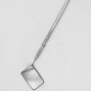 Eyelash Extension <b>Mirror</b> <b>Square</b> Shape Silver Shiny Stainless Steel Private Label Single Side Used <b>Mirror</b> Diamond Grip handle - Product Image 3