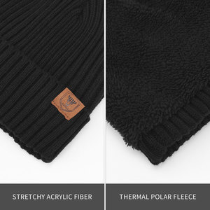Men's Winter Knit <b>Hat</b> with Fleece Lining Thickened Thermal Wool <b>Cap</b> for Cycling Designer Korean Men's Outdoor Baseball <b>Hat</b> Bows - Product Image 3