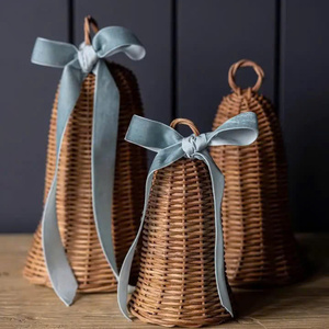 Meilleures ventes : décorations de Noël, clochettes en rotin, ensemble de 3 clochettes en osier naturel, ensembles de décorations de Noël en solde - Product Image 2