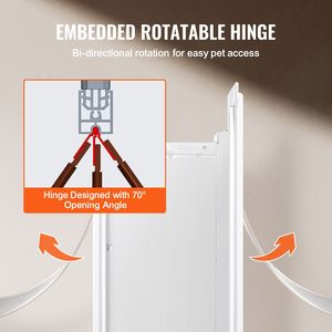 Porte pour chien en métal résistante aux intempéries de 14,25 po x 21,1 po avec système à 3 volets et serrure, installation facile pour une utilisation intérieure et extérieure - Product Image 5