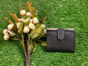 Nouveaux vrais cheveux faits à la main sur la peau métallique fourrure cuir femmes portefeuilles élégant coloré multi utilisations sacs à main ATM porte-cartes portefeuilles - Product Image 5