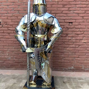 Traje de Armadura Completa de Caballero Templario Medieval con Soporte de Madera, Decorativo, Cruzado, Regalo Único de Navidad - Product Image 6