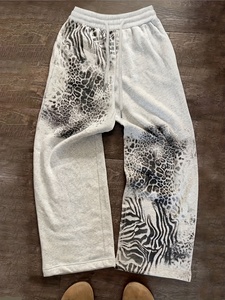 Custom Design Raised Embroidered Cross Sweatpants Premium Fleece Baggy <b>Pants</b> Factory Direct - Product Image 2