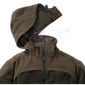 Chaqueta con capucha para hombre, ligera, de manga larga, para caza, de tela microfelpa/softshell, resistente al viento y transpirable. - Product Image 3