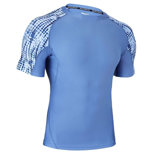 Men Rash Guard T <b>Shirt</b> <b>Compression</b> Short Sleeve Swim <b>Shirt</b> UV Protection Quick Dry Custom Logo OEM Bulk - Product Image 4