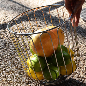 Cesta para Frutas de Acero Inoxidable 304, Decoración para el Hogar, Cesta Organizadora para Pan, Verduras y Frutas (Plateado, Tamaño L) - Product Image 4