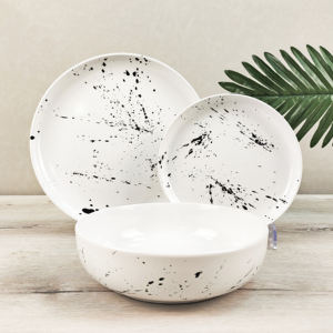 Juego de Platos Hondos para Arroz/Sopa de Porcelana Europea con Esmalte Azul, Diseño Creativo a Rayas, Ecológico, para el Hogar - Product Image 5