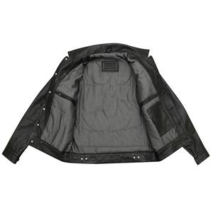 Veste en cuir de moto approuvée CE pour hommes | Veste de motard durable | Veste d'équitation en cuir élégante - Product Image 3