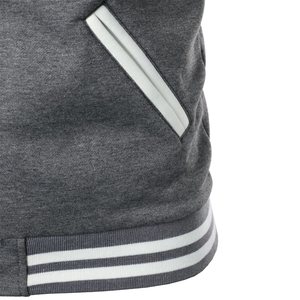 New Design Polyester Black colour Varsity Jacket Men Ribbed Collar Button & Letterman College Baseball Bomber Varsity Jacket - Product Image 5