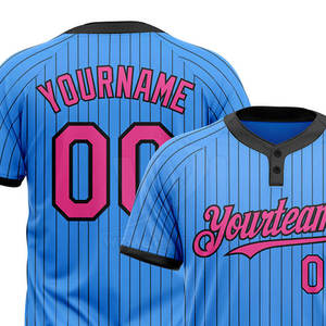 เสื้อเบสบอลแบบใหม่ พิมพ์ชื่อได้ตามต้องการ ผ้าโพลีเอสเตอร์ 100% ราคาดีที่สุด เสื้อเบสบอลแบบกระดุมสองเม็ด - Product Image 3