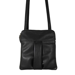 Haute Qualité Vintage Style Zip Top Sac À Bandoulière Noir Pebble Grain En Cuir Véritable Gland Fabriqué Top Fournisseur Indien - Product Image 1
