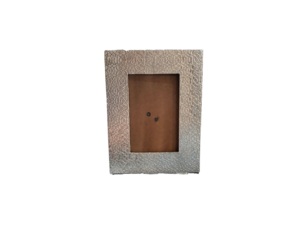 Rectangle Metal <b>Mirror</b> <b>Frame</b> Silver Finish Embossed Floral Pattern Durable Design - Product Image 4