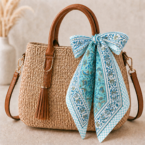 Pañuelo Cuadrado de Algodón con Estampado Floral, Ligero, Transpirable, Casual, para Verano, Diseño Estampado, Unisex, Accesorio para Exteriores - Product Image 5