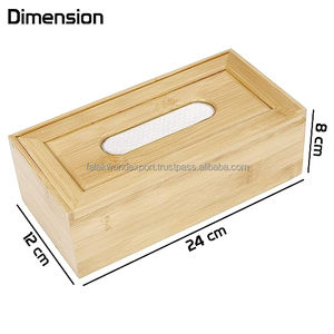 Servilletero con acabado Natural, decoración de mesa, de madera de Mango servilletero, soporte de pañuelos de forma cuadrada, mesa de uso Falak World Export - Product Image 2