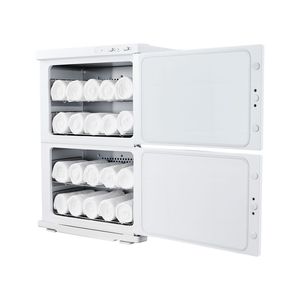 Armadio Scaldasalviette di Grande Capacità da 10 Galloni con 4 Ripiani in Acciaio Inox a 2 Livelli per 48 Asciugamani, Ideale per Hotel e Saloni - Product Image 1