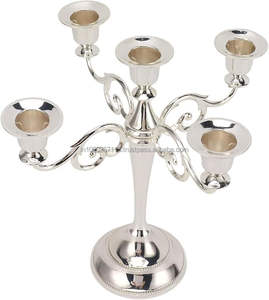 Antique metal candelabra holder perfect <b>for</b> vintage decor wedding reception or classic style <b>home</b> candlelight decoration - Product Image 5