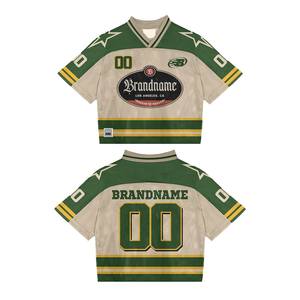 Camiseta Deportiva de Malla de Poliéster con Logotipo Personalizado, Estilo Vintage, Corte Holgado, Sublimación, para Fútbol, Baloncesto - Product Image 4