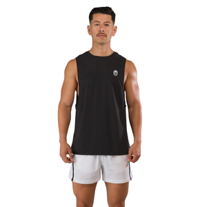 เสื้อกล้ามผู้ชายสีดำ แขนกุด ทรงเข้ารูป น้ำหนักเบา สำหรับออกกำลังกาย ฟิตเนส เล่นกีฬา รับผลิตตามสั่ง ขายส่งจำนวนมาก - Product Image 1