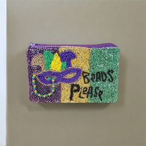 Porte-monnaie élégant en perles de verre pour le Mardi Gras, style luxueux, petit organiseur avec fermeture éclair, en polyester, cadeau promotionnel - Product Image 6