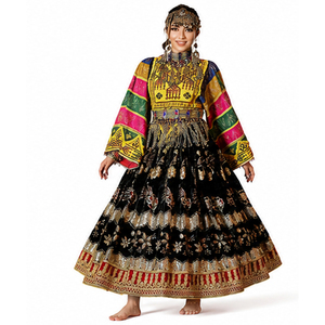 Nouvelle Robe Afghane Kuchi 2026 au Design Unique pour Femme, en Soie, Décontractée, Respirante, Entièrement Cousue et Prête à Porter - Product Image 1