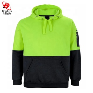 Sudadera con Capucha de Seguridad Transpirable e Impermeable de Alta Visibilidad, Ropa de Trabajo con Bolsillos Tipo Canguro para Lápices - Product Image 4